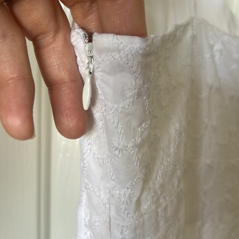 Ann Taylor EUC white spaghetti strap dress size 12P - Picture 5 of 6